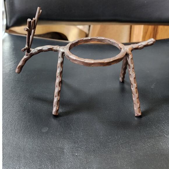 Rustic Charm Metal Reindeer Votive Candle Holder From Yankee Candle 3x6 Inches - Picture 4 of 11